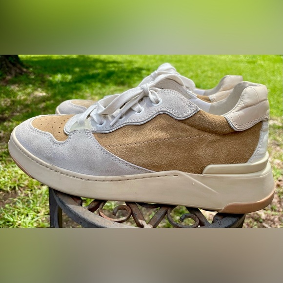 Veronica Beard Sneakers Suede Colorblock Women’s US 7.5 Designer Leather - Picture 3 of 16